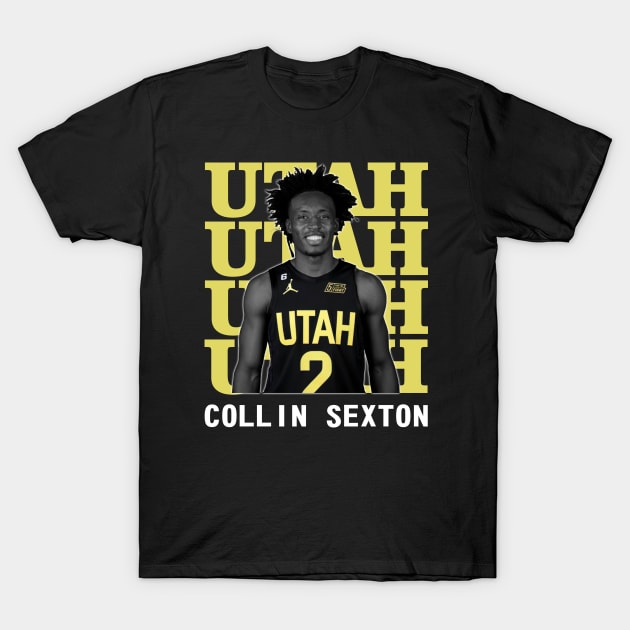 Utah Jazz Collin Sexton 2 T-Shirt by Thejockandnerd